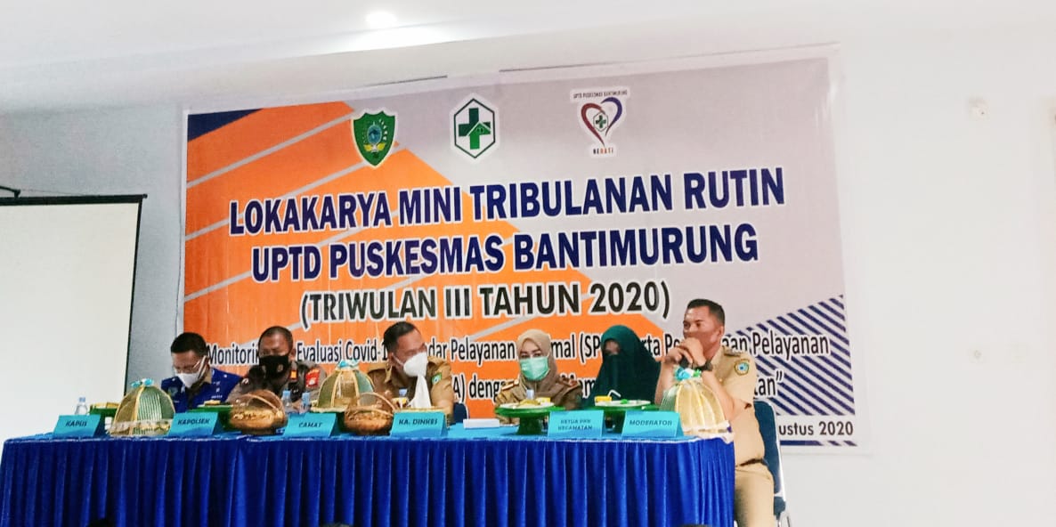 Lokakarya Mini Tribulanan Rutin UPTD Puskesmas Bantimurung, Triwulan Lll Tahun 2020