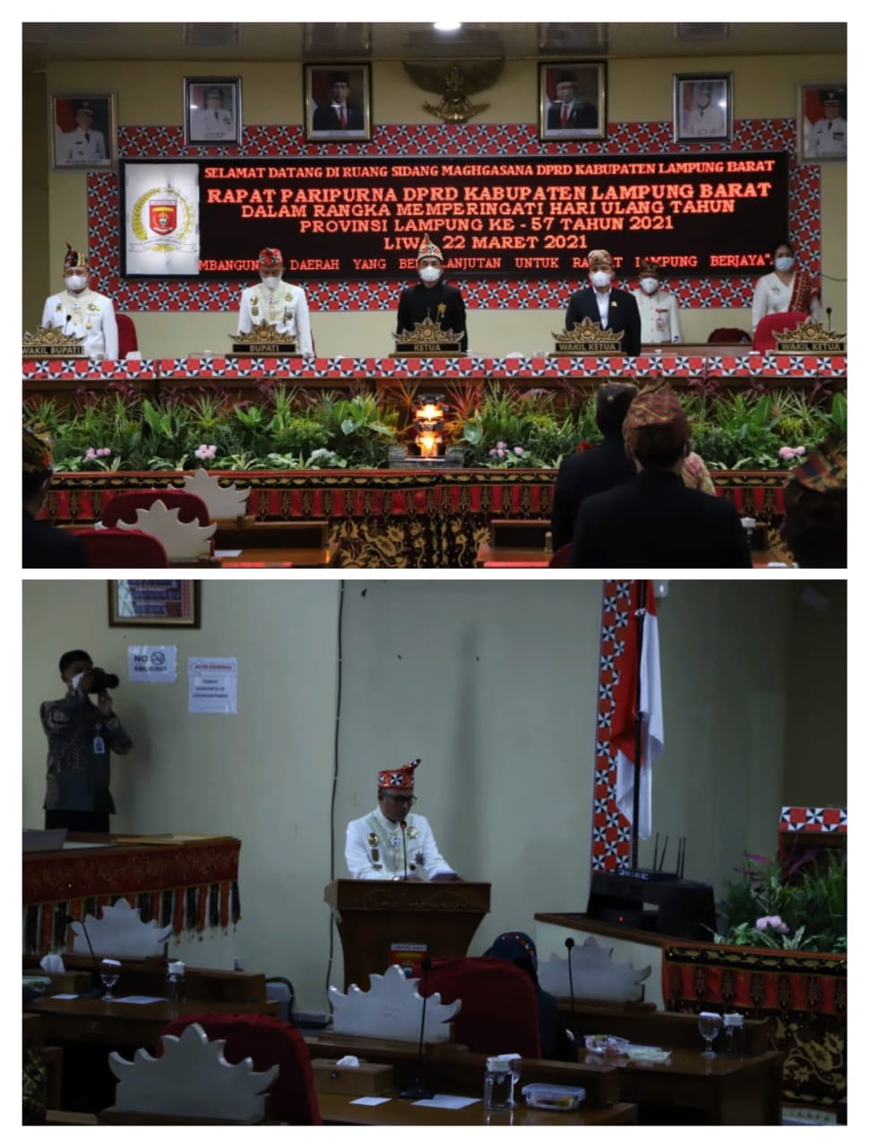 DPRD Lambar Rapat Paripurna Dalam Rangka HUT Provinsi Lampung ke-57