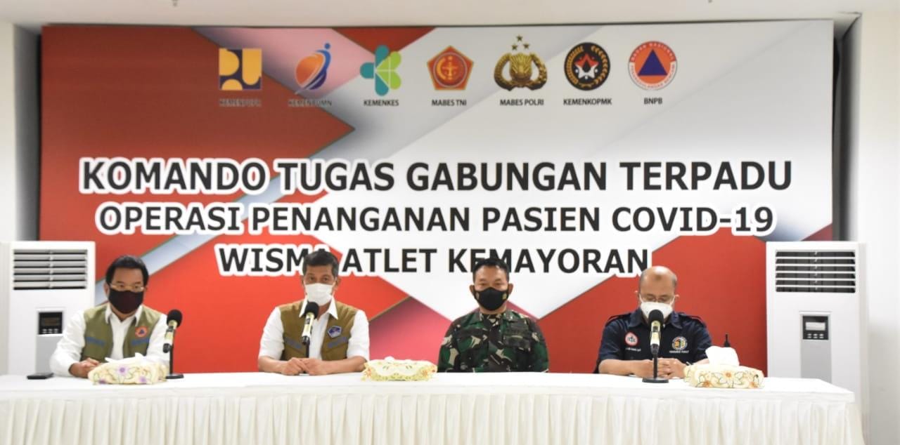 Lonjakan Covid-19, Ketua BNPB, Pangdam Jaya dan IDI Cek Kesiapan RSDC-19