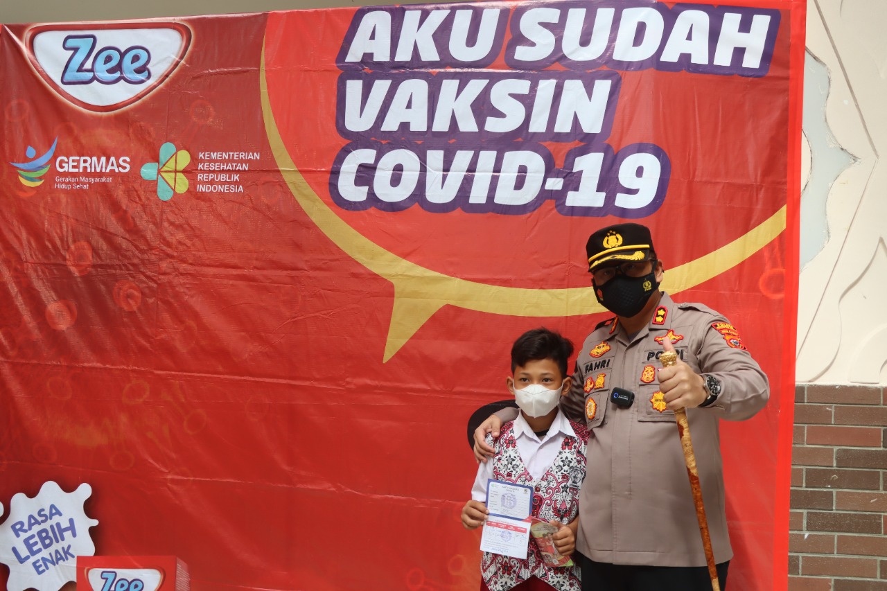Kapolres Cirebon Kota Tinjau Vaksinasi Anak di GCM, Pastikan Sesuai Prokes dan Berjalan Lancar