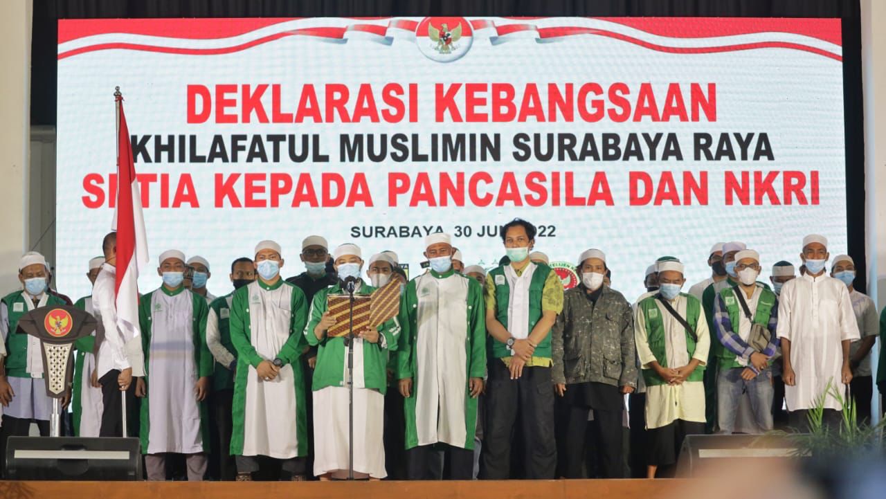 Deklarasi Kelompok Khilafatul Muslimin Surabaya Raya Setia pada Pancasila dan NKRI