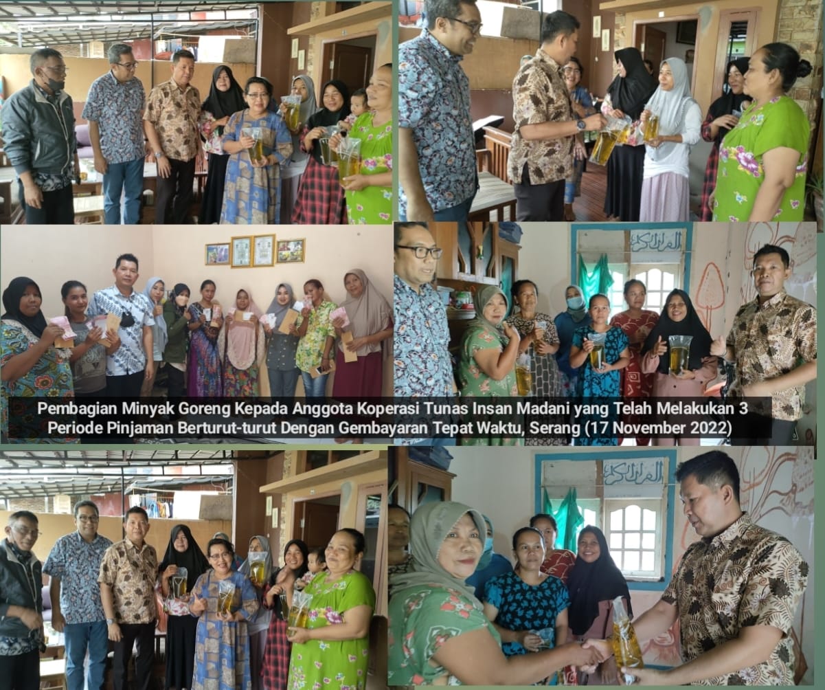 Koperasi Tunas Insan Madani (Koperasi Tunas) Peduli Anggotanya  Di Serang Banten Bagikan Minyak Goreng