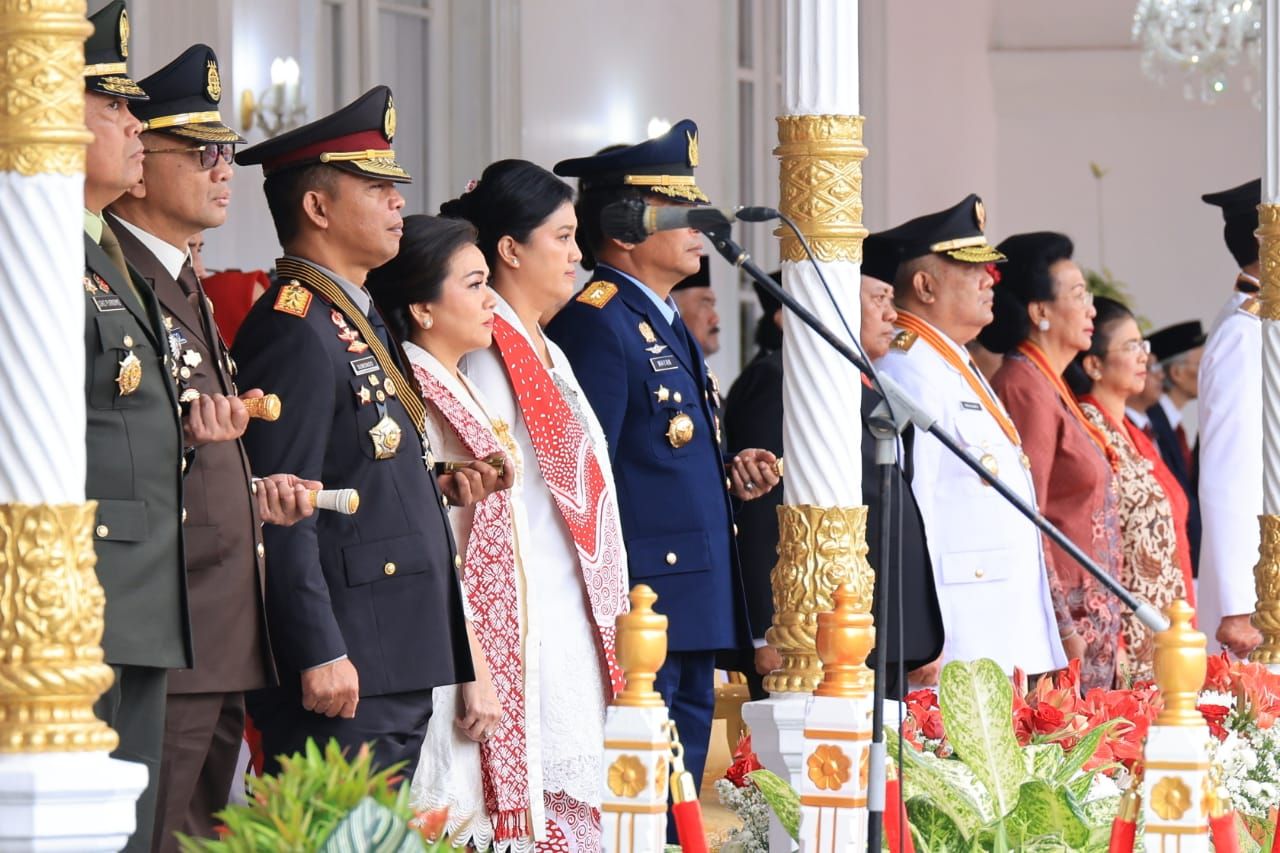 Kapolda DIY Hadiri Upacara HUT Kemerdekaan RI Ke-78 di Istana Kepresidenan Yogyakarta